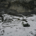 La roche sous la neige