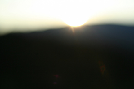 Coucher de soleil derrière le Mont Lozère