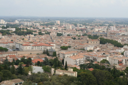 Nîmes depuis le haut de la tour Magne