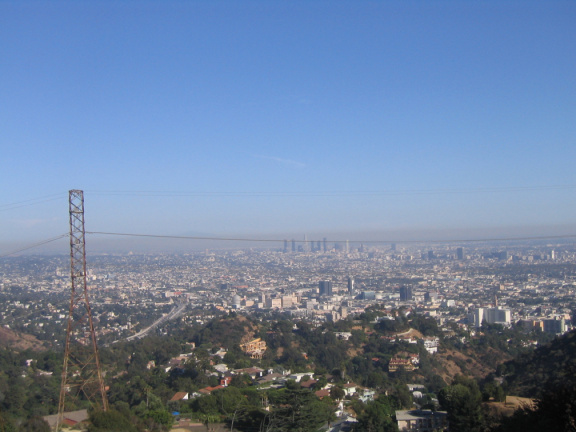Los Angeles, downtown, et un fil électrique indésirable